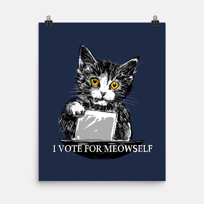 I Vote For Meowself-None-Matte-Poster-kharmazero