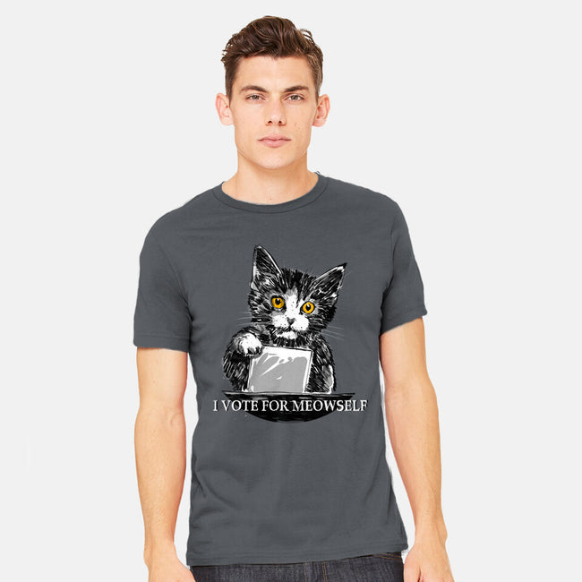 I Vote For Meowself-Mens-Heavyweight-Tee-kharmazero