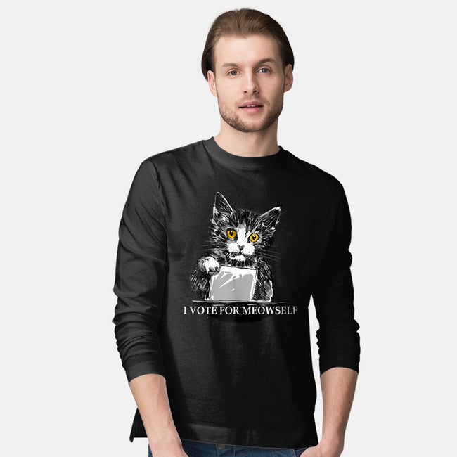 I Vote For Meowself-Mens-Long Sleeved-Tee-kharmazero