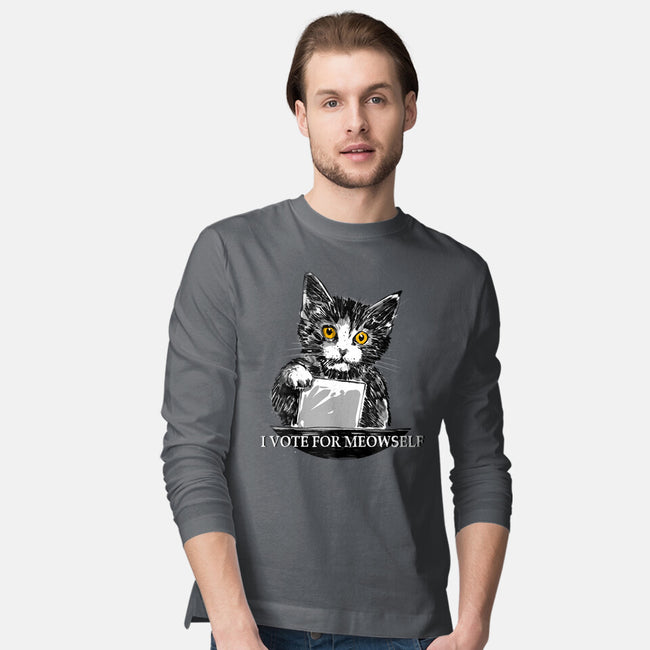 I Vote For Meowself-Mens-Long Sleeved-Tee-kharmazero