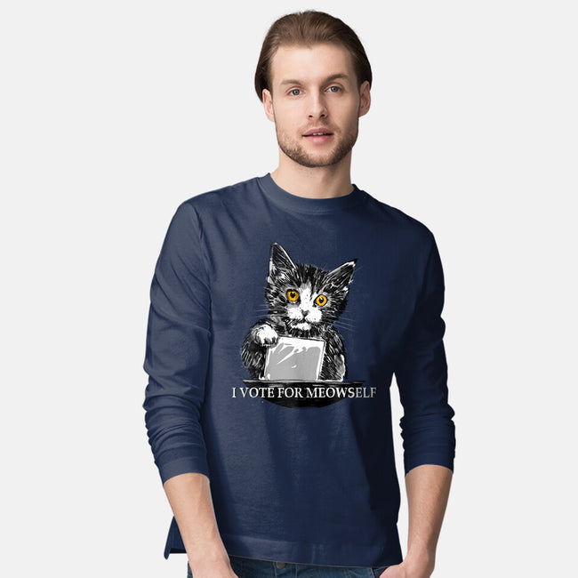 I Vote For Meowself-Mens-Long Sleeved-Tee-kharmazero