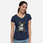 I Vote For Meowself-Womens-V-Neck-Tee-kharmazero