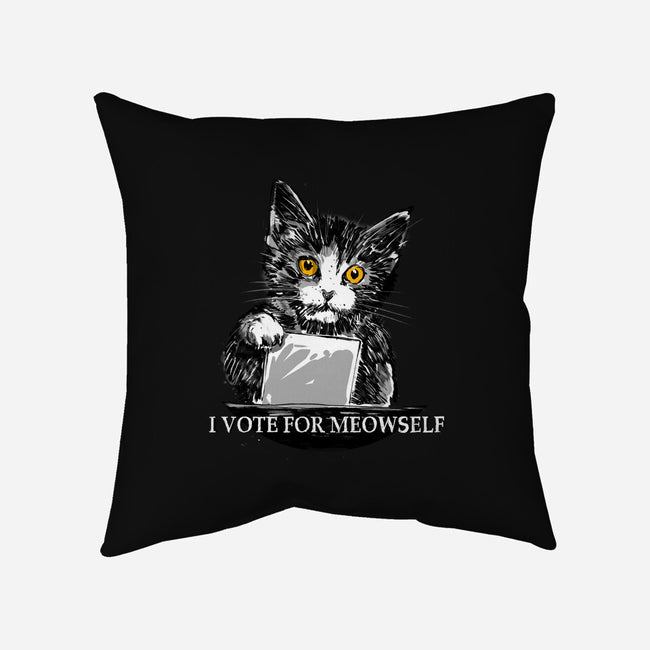 I Vote For Meowself-None-Removable Cover w Insert-Throw Pillow-kharmazero