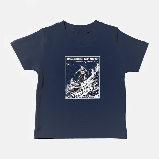 Welcome On Hoth-Baby-Basic-Tee-kharmazero