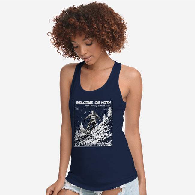 Welcome On Hoth-Womens-Racerback-Tank-kharmazero