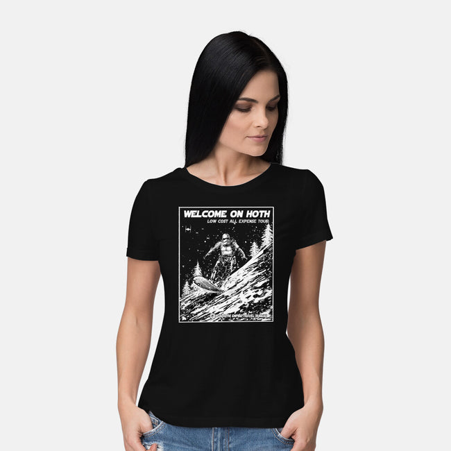 Welcome On Hoth-Womens-Basic-Tee-kharmazero