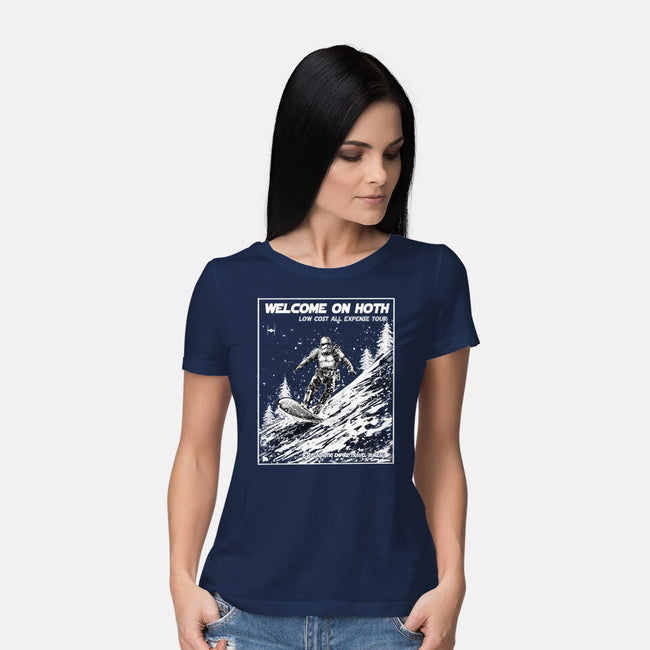 Welcome On Hoth-Womens-Basic-Tee-kharmazero