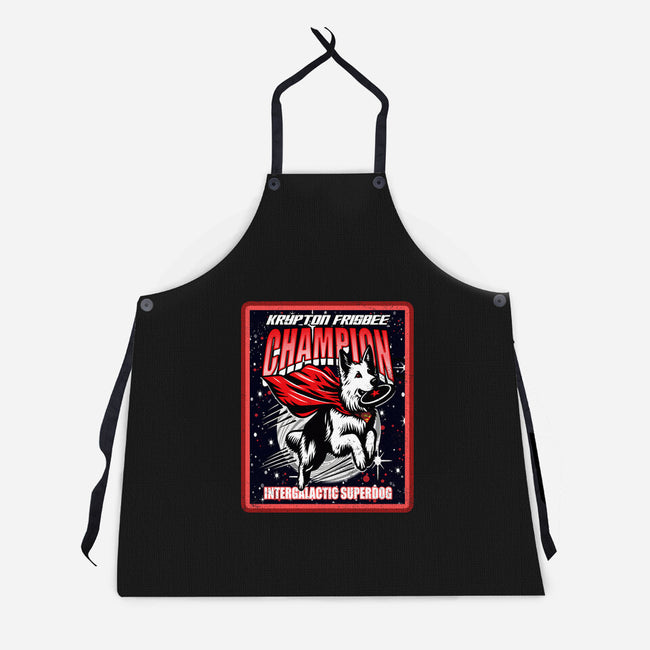 Krypton Frisbee Champ-Unisex-Kitchen-Apron-palmstreet