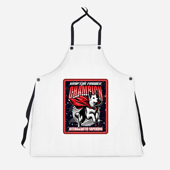 Krypton Frisbee Champ-Unisex-Kitchen-Apron-palmstreet