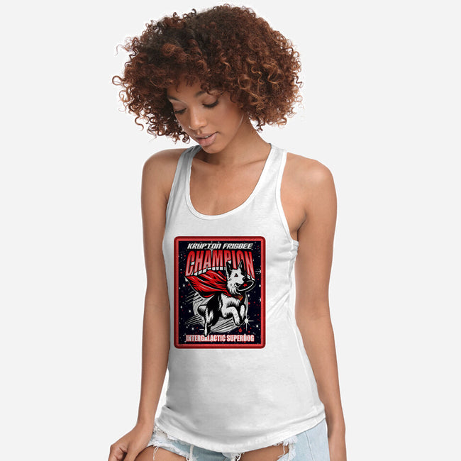 Krypton Frisbee Champ-Womens-Racerback-Tank-palmstreet