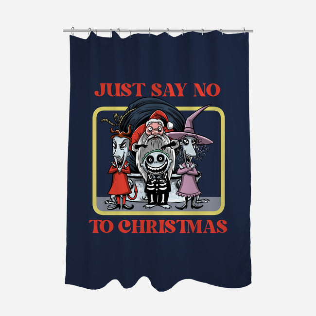 Say No To Christmas-None-Polyester-Shower Curtain-zascanauta