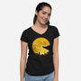 Pacmoon-Womens-V-Neck-Tee-dandingeroz