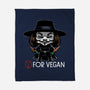 V For Vegan-None-Fleece-Blanket-zascanauta