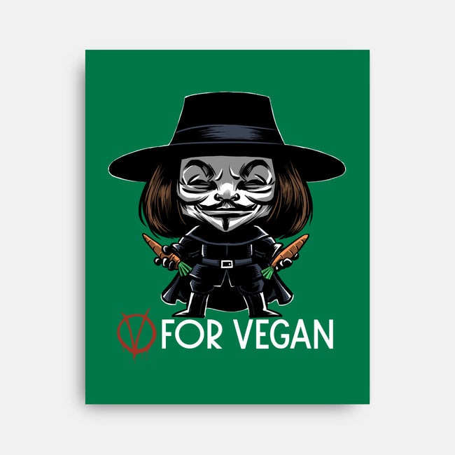 V For Vegan-None-Stretched-Canvas-zascanauta