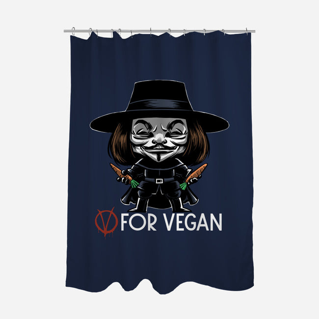 V For Vegan-None-Polyester-Shower Curtain-zascanauta