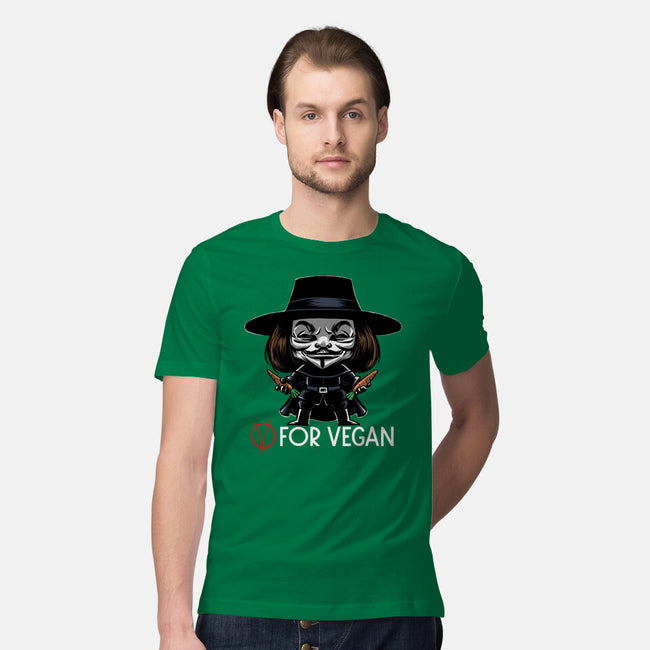 V For Vegan-Mens-Premium-Tee-zascanauta