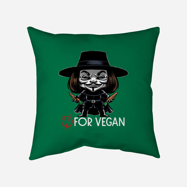 V For Vegan-None-Removable Cover w Insert-Throw Pillow-zascanauta