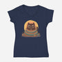 Knitty Kitty-Womens-V-Neck-Tee-erion_designs