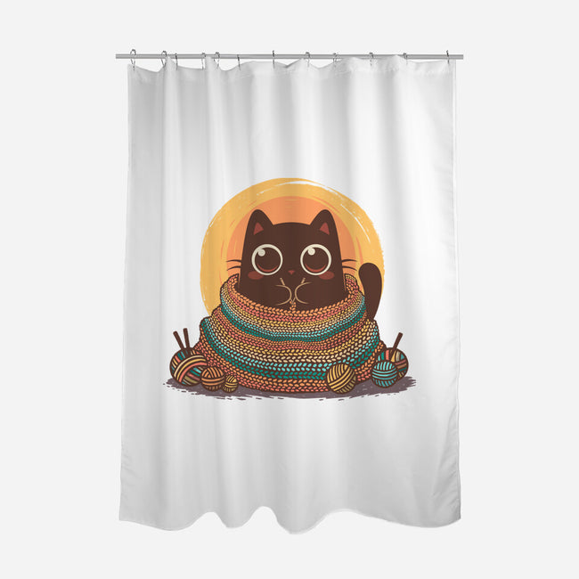 Knitty Kitty-None-Polyester-Shower Curtain-erion_designs