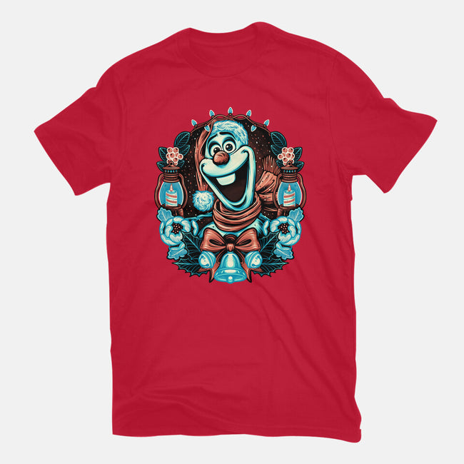 Christmas Snowman-Mens-Heavyweight-Tee-glitchygorilla