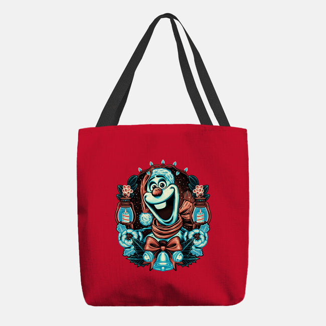 Christmas Snowman-None-Basic Tote-Bag-glitchygorilla