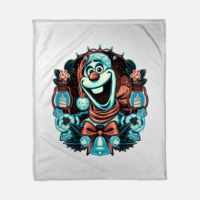 Christmas Snowman-None-Fleece-Blanket-glitchygorilla