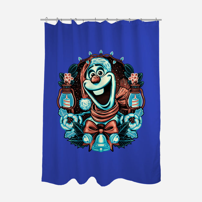 Christmas Snowman-None-Polyester-Shower Curtain-glitchygorilla