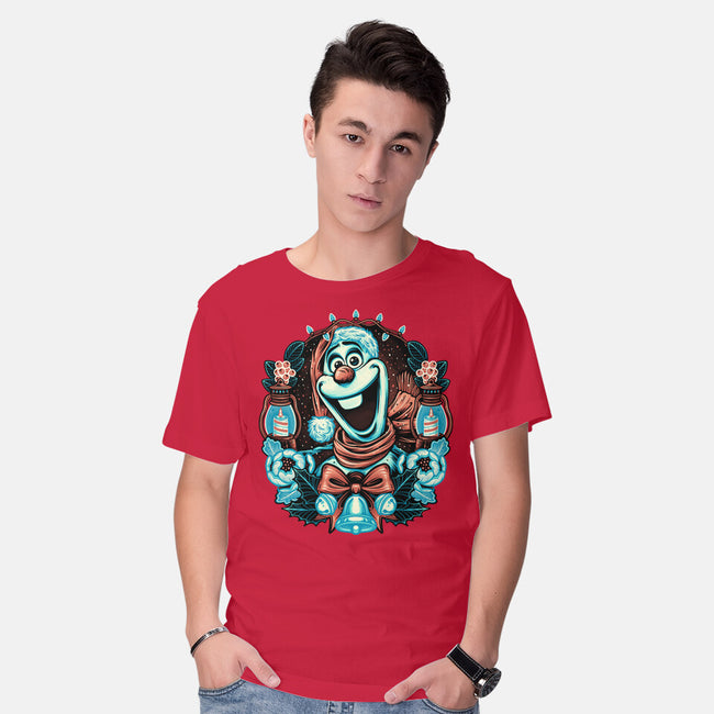 Christmas Snowman-Mens-Basic-Tee-glitchygorilla