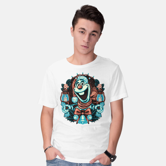 Christmas Snowman-Mens-Basic-Tee-glitchygorilla