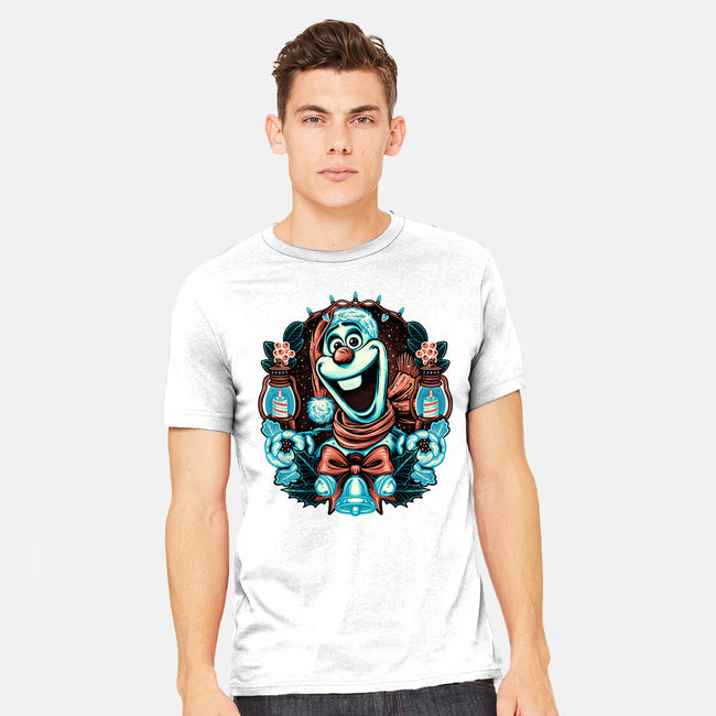 Christmas Snowman-Mens-Heavyweight-Tee-glitchygorilla