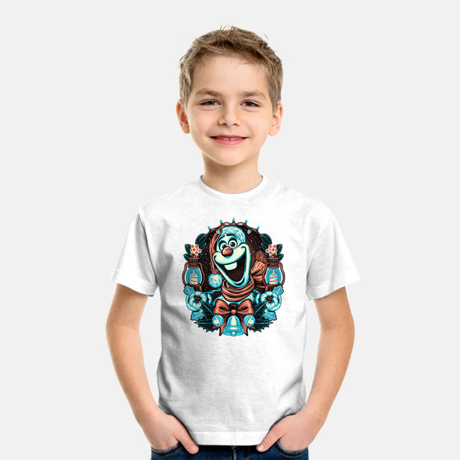 Christmas Snowman-Youth-Basic-Tee-glitchygorilla