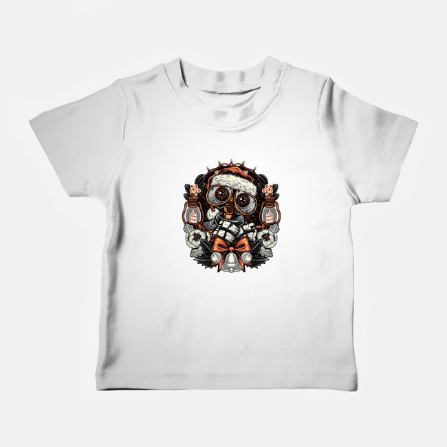 Christmas Robot-Baby-Basic-Tee-glitchygorilla