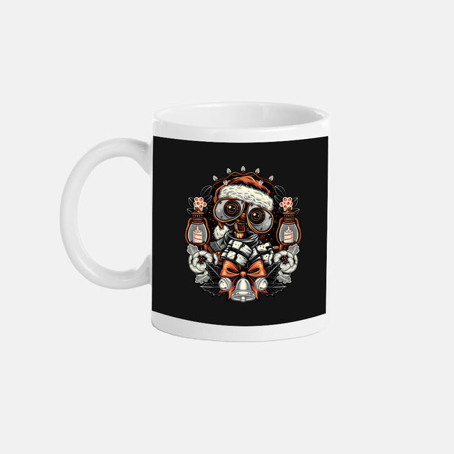 Christmas Robot-None-Mug-Drinkware-glitchygorilla