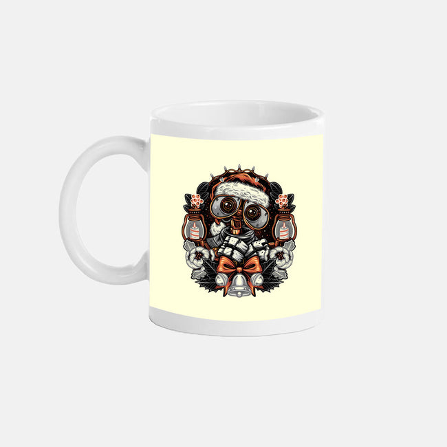 Christmas Robot-None-Mug-Drinkware-glitchygorilla