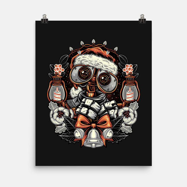 Christmas Robot-None-Matte-Poster-glitchygorilla