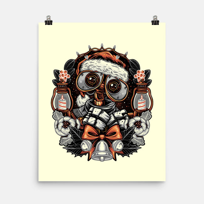 Christmas Robot-None-Matte-Poster-glitchygorilla