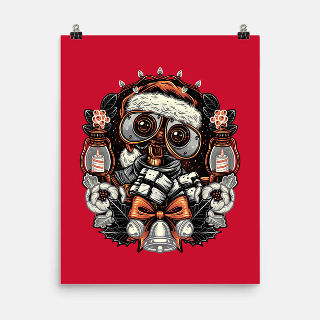 Christmas Robot-None-Matte-Poster-glitchygorilla