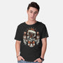 Christmas Robot-Mens-Basic-Tee-glitchygorilla