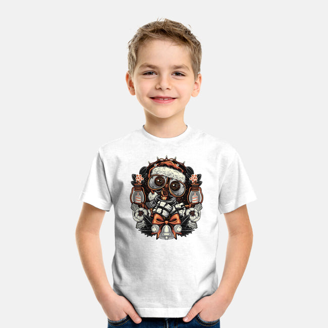 Christmas Robot-Youth-Basic-Tee-glitchygorilla