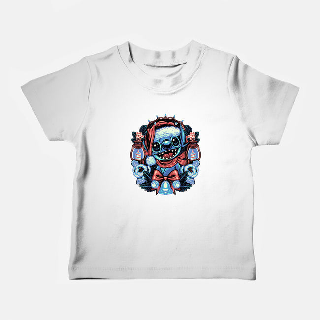 Christmas Alien-Baby-Basic-Tee-glitchygorilla