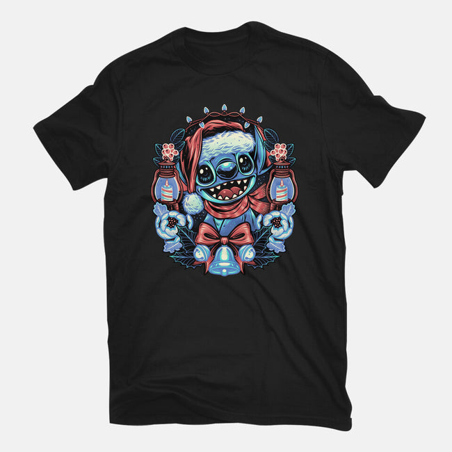 Christmas Alien-Unisex-Basic-Tee-glitchygorilla