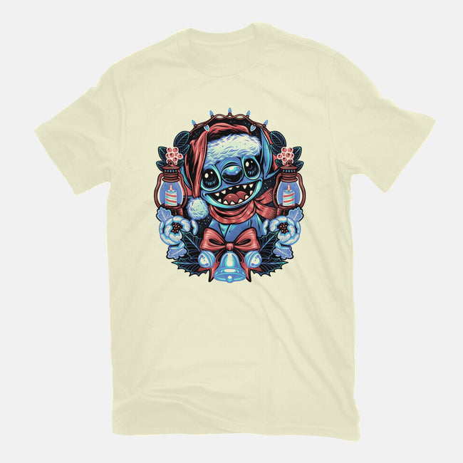 Christmas Alien-Mens-Basic-Tee-glitchygorilla