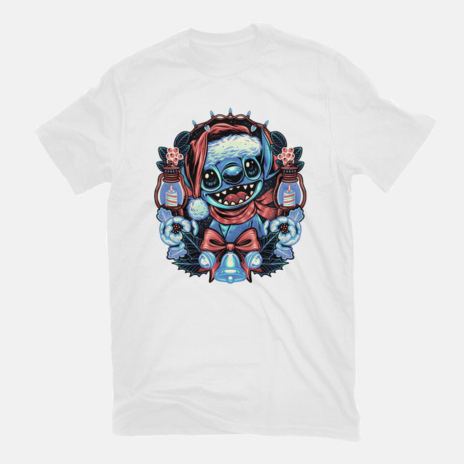 Christmas Alien-Unisex-Basic-Tee-glitchygorilla