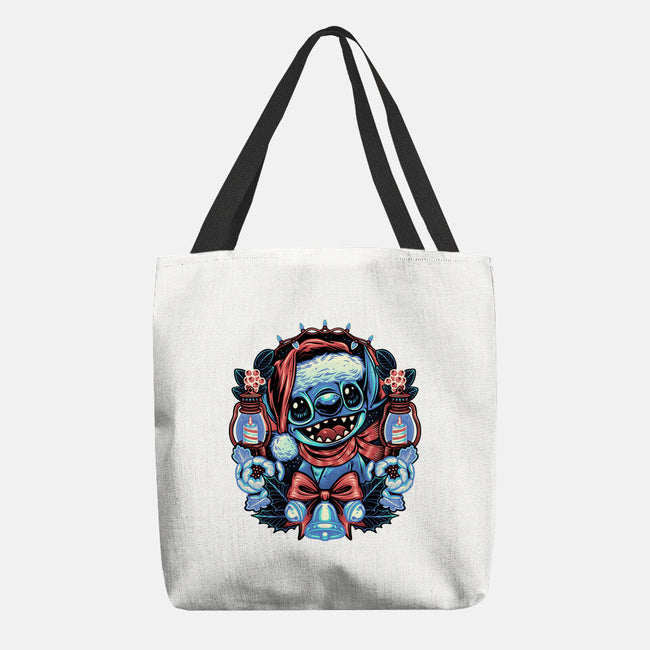 Christmas Alien-None-Basic Tote-Bag-glitchygorilla