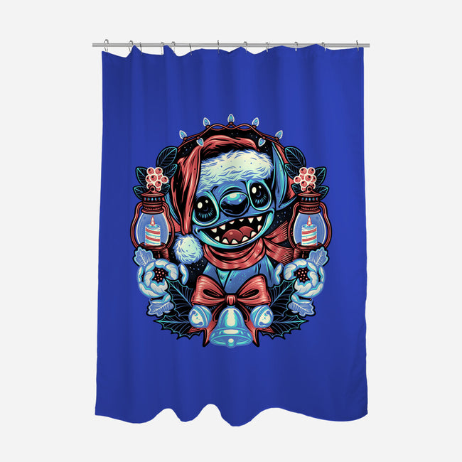 Christmas Alien-None-Polyester-Shower Curtain-glitchygorilla