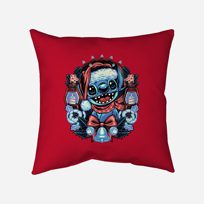 Christmas Alien-None-Removable Cover w Insert-Throw Pillow-glitchygorilla