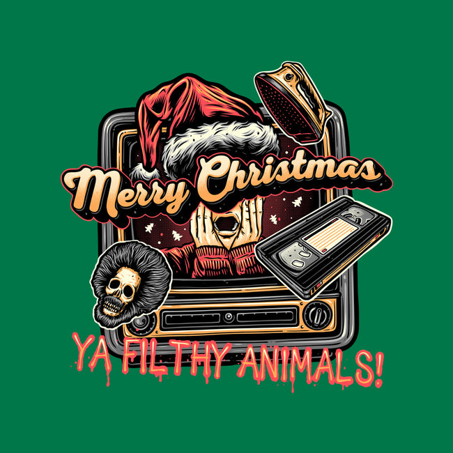 Christmas Animals-Mens-Long Sleeved-Tee-glitchygorilla