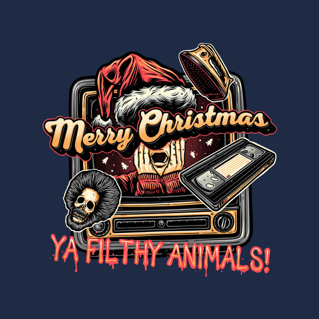 Christmas Animals-Womens-Basic-Tee-glitchygorilla