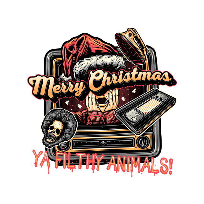 Christmas Animals-Mens-Heavyweight-Tee-glitchygorilla