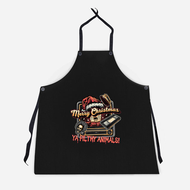 Christmas Animals-Unisex-Kitchen-Apron-glitchygorilla